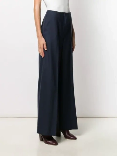 Shop The Row Colour Block Wide Leg Trousers In Blue
