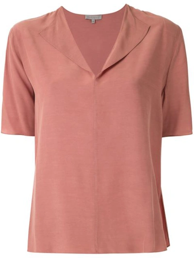 Shop Alcaçuz Miami Flapped Neck Blouse In Pink