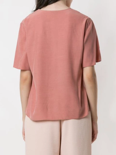 Shop Alcaçuz Miami Flapped Neck Blouse In Pink