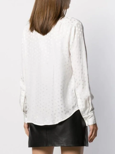 Shop P.a.r.o.s.h Stars Bow Shirt In White