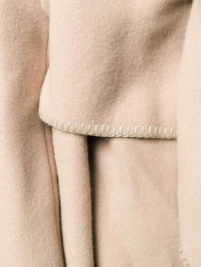 Shop Fumito Ganryu Draped Short Coat In Neutrals