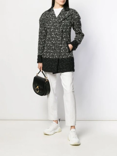 Pre-owned Chanel 2010's Contrast Trim Tweed Jacket In Black