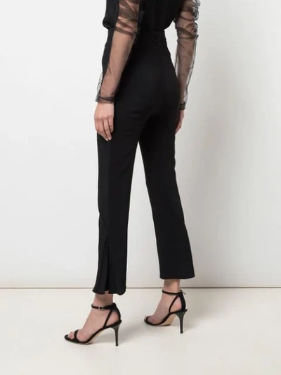 Shop Cushnie Cropped-length Flared Trousers In Black