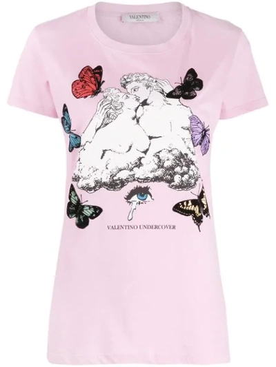 Shop Valentino Lovers Printed T-shirt In Pink