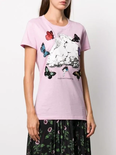 Shop Valentino Lovers Printed T-shirt In Pink