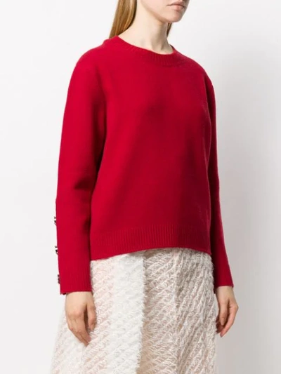 Shop N°21 Verzierter Pullover Mit Rei�verschluss In Red