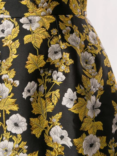 Shop Dolce & Gabbana Floral Patterned High-waisted Skirt In Black