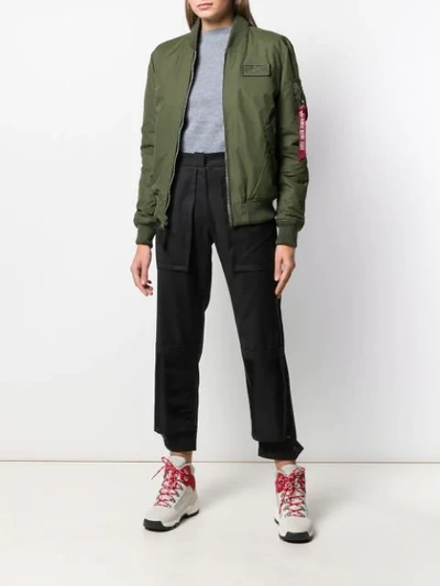 Shop Alpha Industries Ma-1 D-tec Bomber Jacket In Green