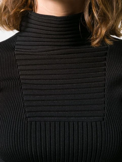 Shop Off-white Asymmetric Knitted Top In Black