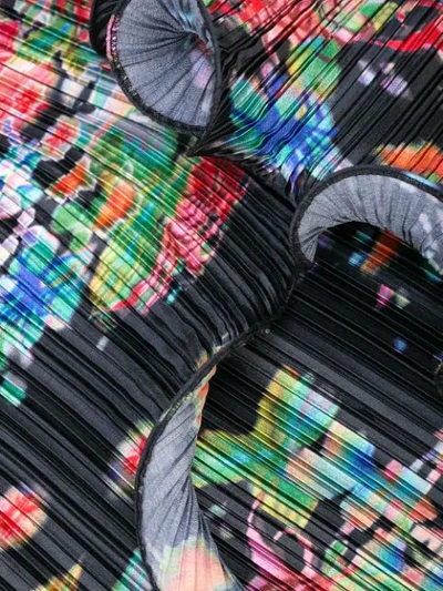 Givenchy Bloom Asymmetrical Plisse Midi Skirt In Multicolour