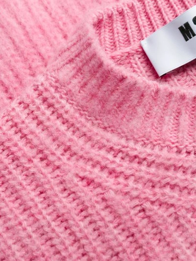 Msgm Crystal-embellished Jumper In Pink