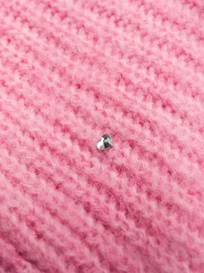 Msgm Crystal-embellished Jumper In Pink