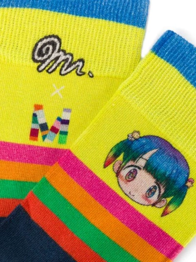 Shop Mira Mikati Striped Socks - Yellow