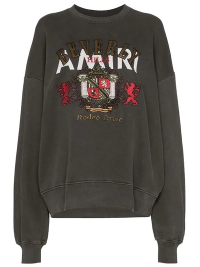 Shop Amiri Beverly Hills Sweatshirt - Grey