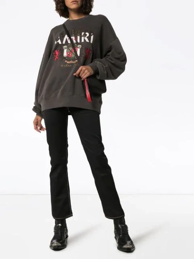 Shop Amiri Beverly Hills Sweatshirt - Grey