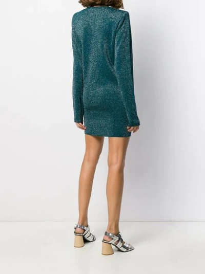 Shop Circus Hotel Knitted Cocktail Dress In Blue