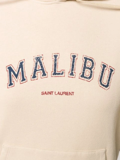 Shop Saint Laurent Malibu Hoodie In Neutrals