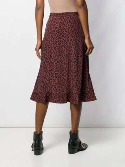 Shop Apc Leopard Print Skirt In Brown