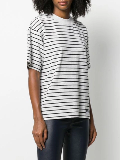 Shop Alexander Wang T Two Tone Striped T In Grey