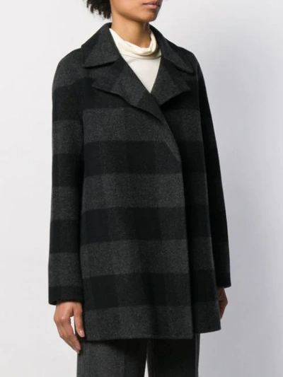 Shop Theory Check Short Coat In Black