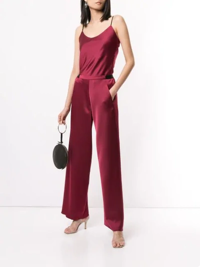 Shop Christopher Esber Tie Back Textured Camisole In Red