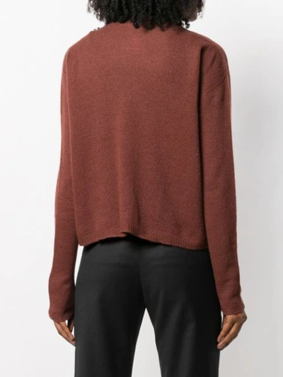 Shop Alysi Fine Knit Sweater In Brown