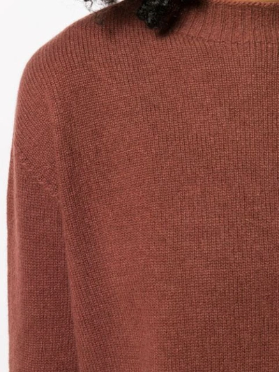 Shop Alysi Fine Knit Sweater In Brown