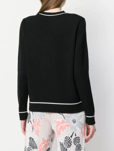 Shop Barrie Logo Embroidered Sweater In Black