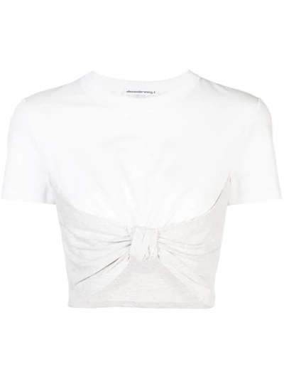 Shop Alexander Wang Knot Detail T-shirt In White