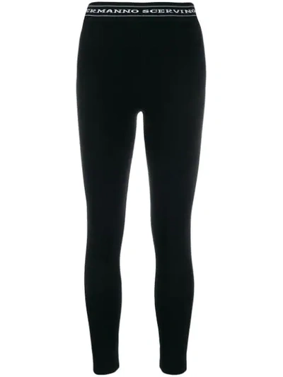 Shop Ermanno Scervino Logo Waistband Leggings In 95708