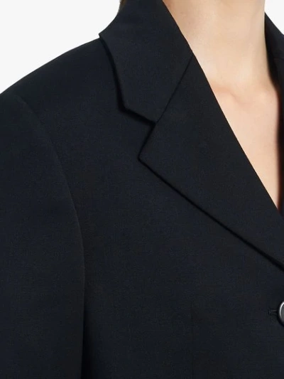 Shop Prada Fitted Single Breasted Blazer In Black