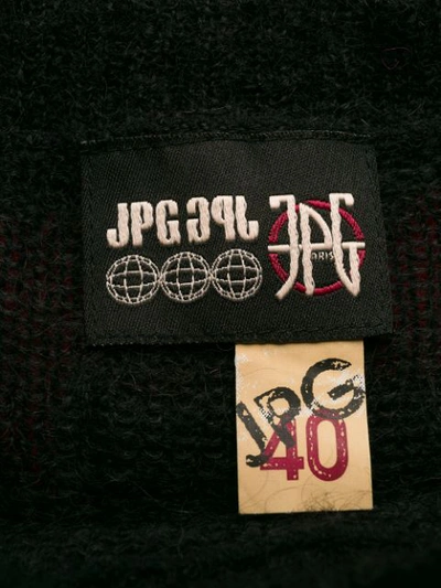 Pre-owned Jean Paul Gaultier 1990s Striped Jumper In Black