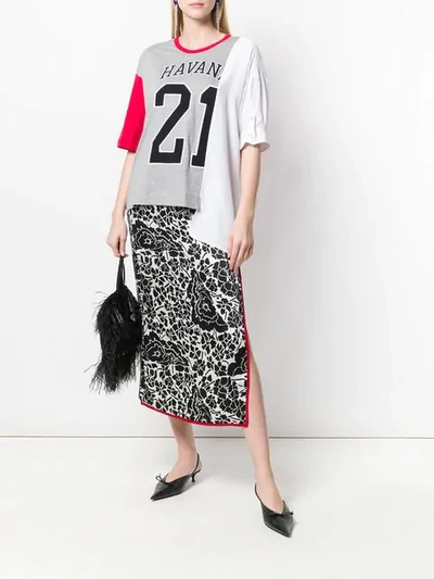 Shop N°21 Nº21 Contrast Jersey T-shirt - Grey