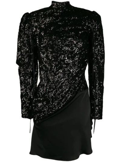 Shop Almaz Sequin Mini Dress In Black