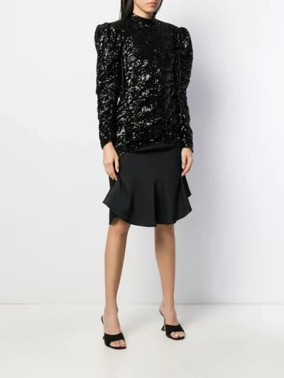 Shop Almaz Sequin Mini Dress In Black