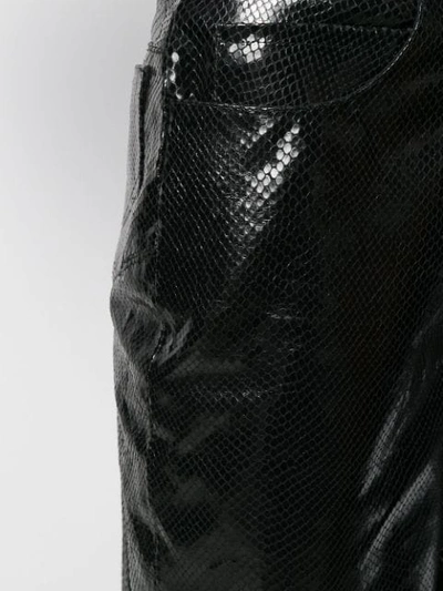 Shop Almaz Snakeskin Effect Trousers In Black