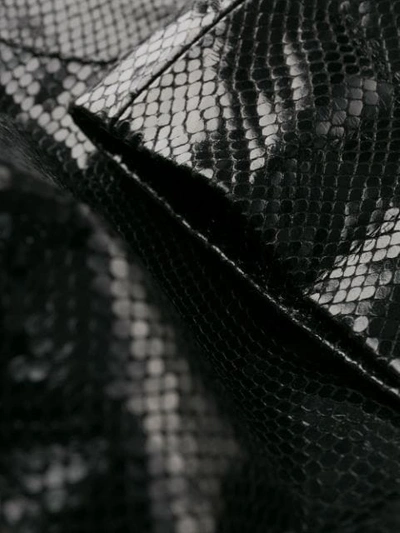 Shop Almaz Snakeskin Effect Trousers In Black