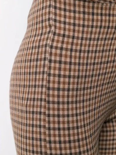 FLARED CHECK TROUSERS