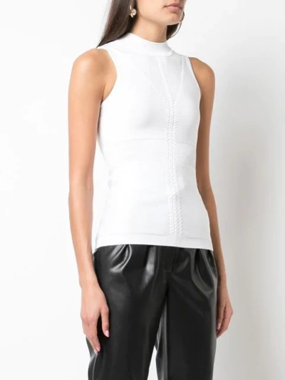 Shop Cushnie Sleeveless Fitted Top In White