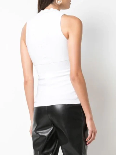 Shop Cushnie Sleeveless Fitted Top In White