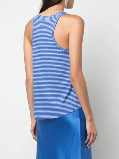 Shop Alex Mill Striped Tank Top In Ivory/electric Blue