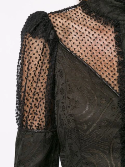 Shop Alexis Madilyn Lace Panel Dress In Black