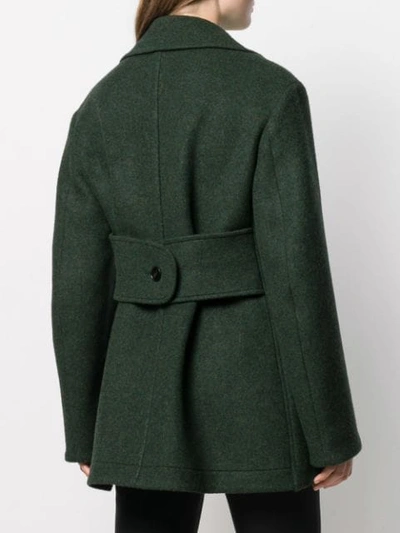 Shop Jil Sander Double-breasted Coat In Green