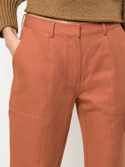 HIGH-WAISTED TAPERED TROUSERS