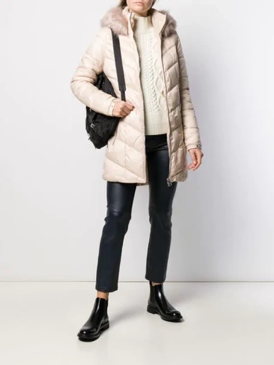 Shop Barbour Highpoint Padded Parka Coat In Neutrals