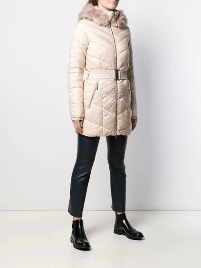 Shop Barbour Highpoint Padded Parka Coat In Neutrals