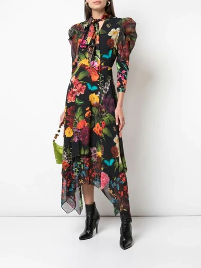 Shop Alice And Olivia Kleid Im Layering-look In Gardenfloral