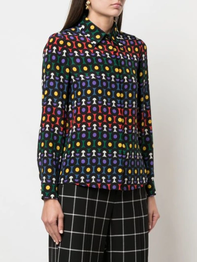Shop Alice And Olivia Spot Patterned Shirt In Multicolour