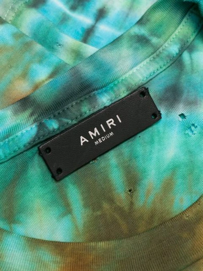Shop Amiri Tie-dye T-shirt In Green