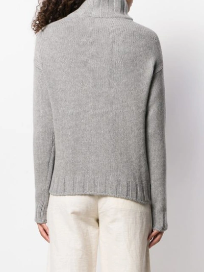 Shop Aragona Knitted Cashmere Jumper In Grey